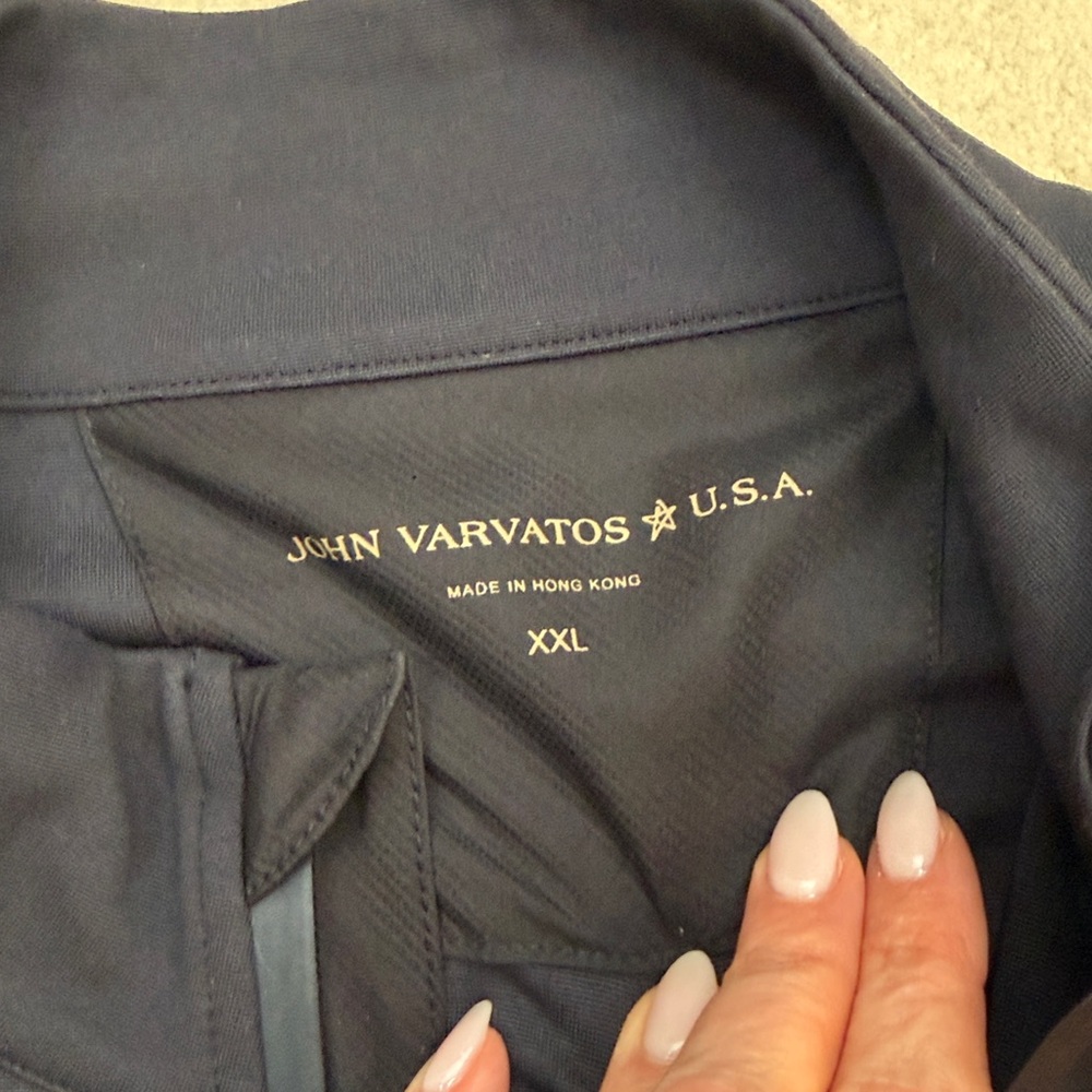 John Varvatos Navy Blue Gavin Slim Fit Performance Zip Active Wear Jacket Sz XXL - Picture 6 of 10
